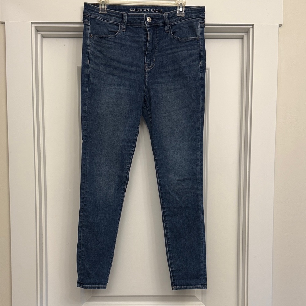 American Eagle Outfitters Women's Dark Blue Skinny Jeans